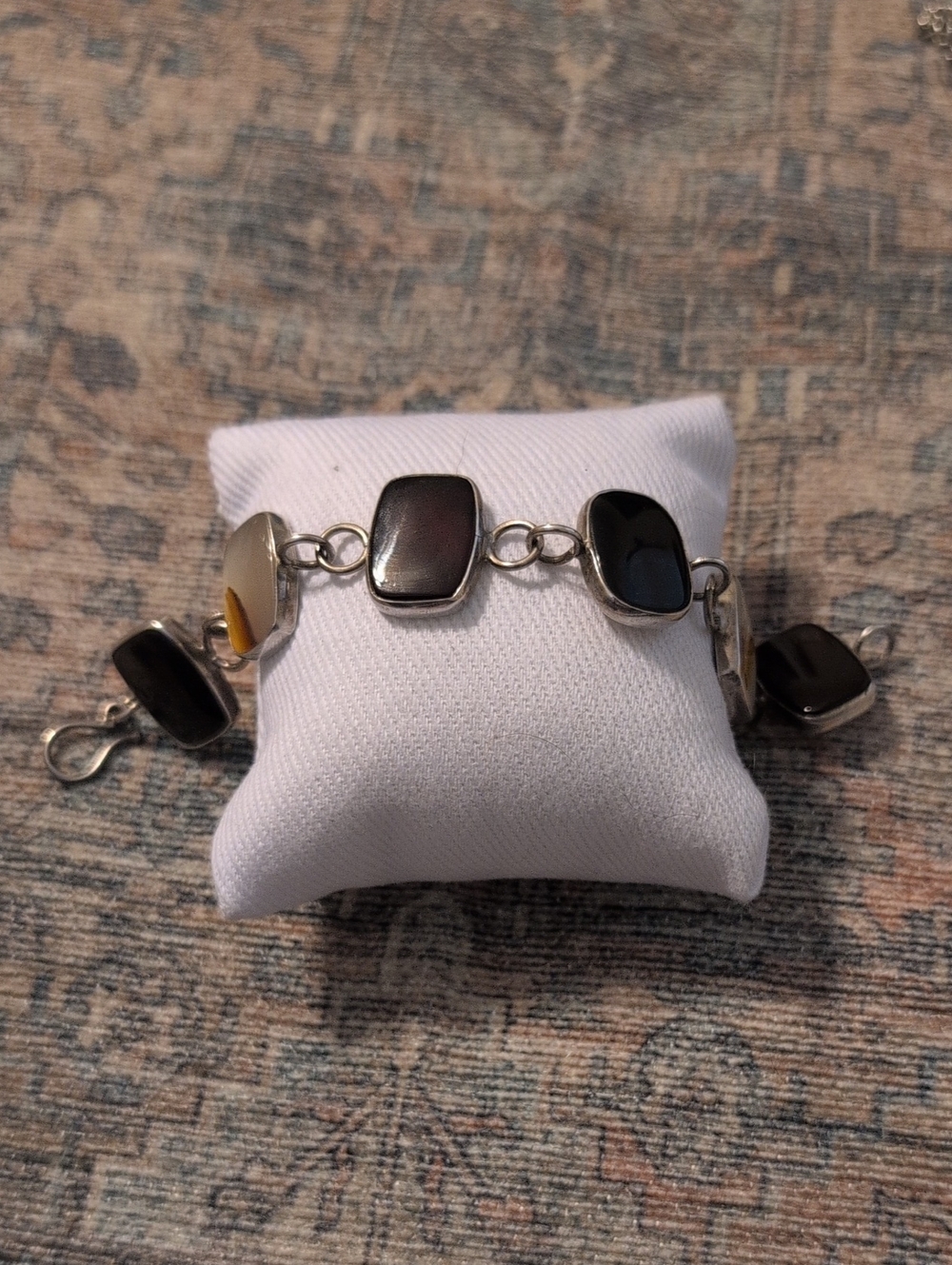 Great Falls Metal Wterling Silver Black Onyx Linked Bracelet - Women's Accessory
